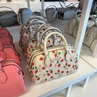 [S] KATE SPADE KG661 MADISON DUFFLE CROSSBODY STRAWBERRY VINE,CREAM MULTI, 196021462603 (SKS1119)