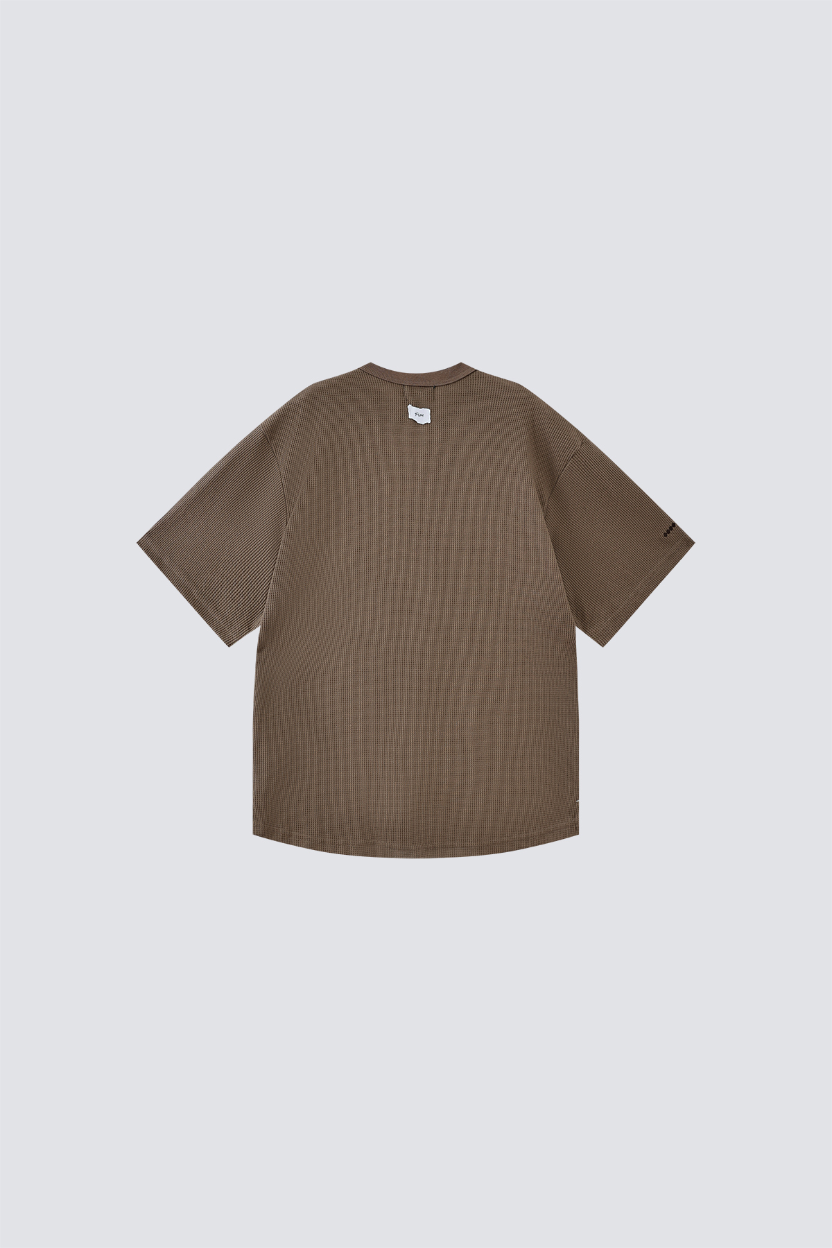 Round Bottom Waffle Henley Shirt｜Brown｜Hong Kong Original Design