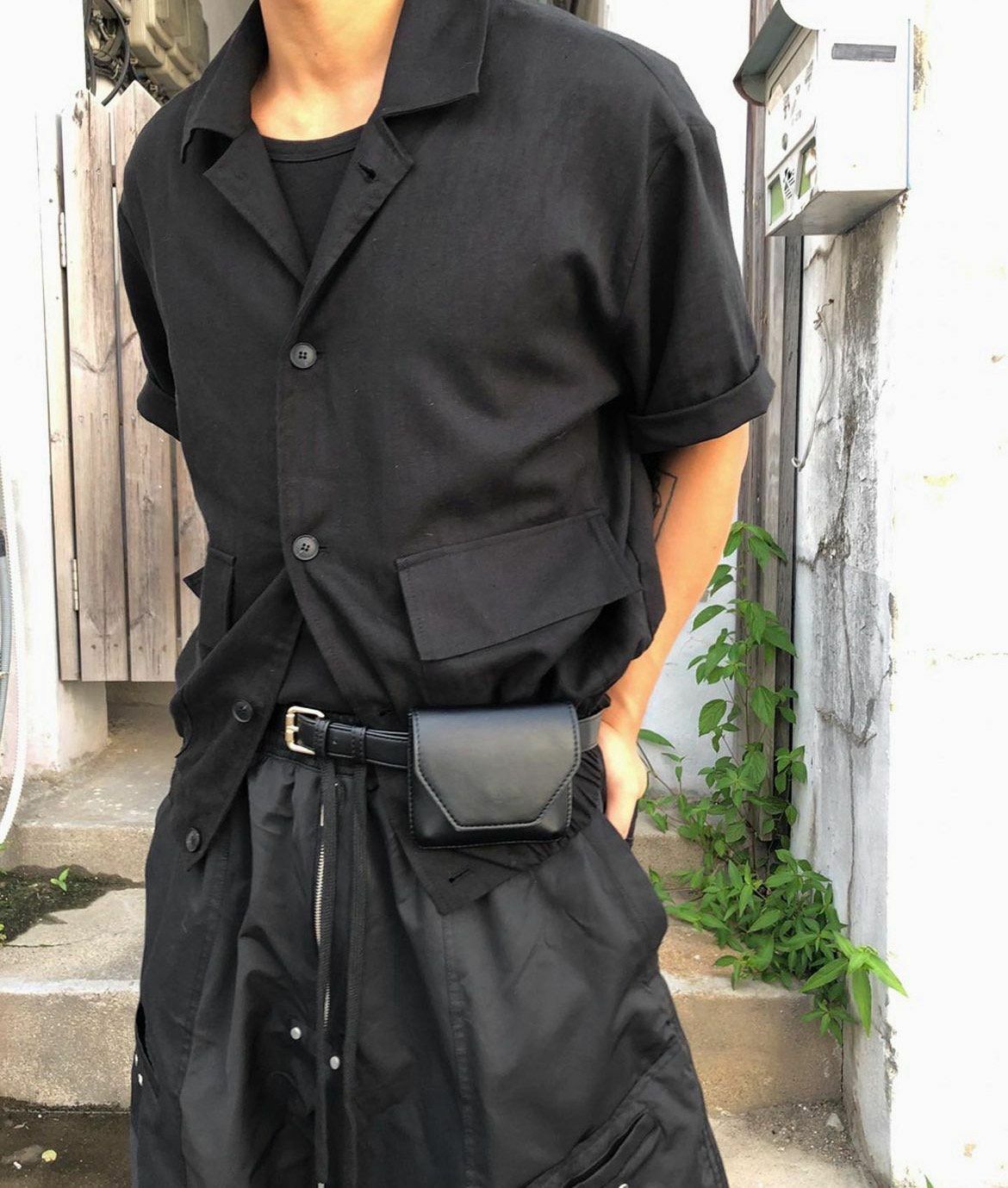 淨色束腳短袖恤衫外套 JK2515