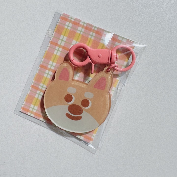 柴犬 壓克力吊飾 造型鑰匙圈｜ 微醺斑比