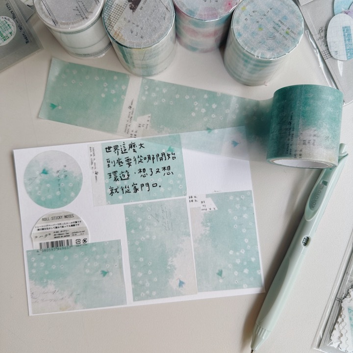 日記 捲狀便利貼 描圖紙貼紙 R-001｜日本 yohaku