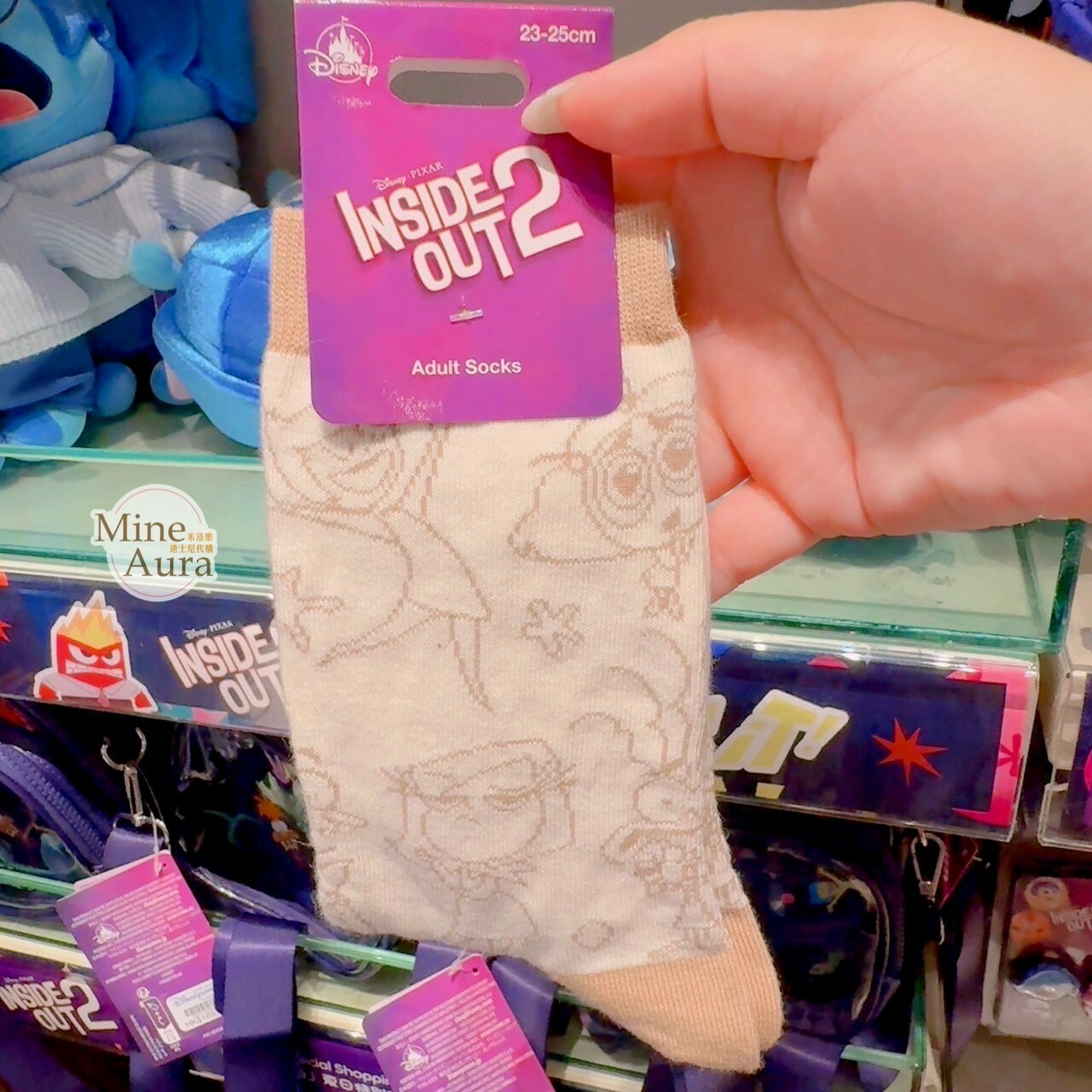 腦筋急轉彎 Inside Out 經典角色 素描風 圖案 襪子 -香港迪士尼樂園