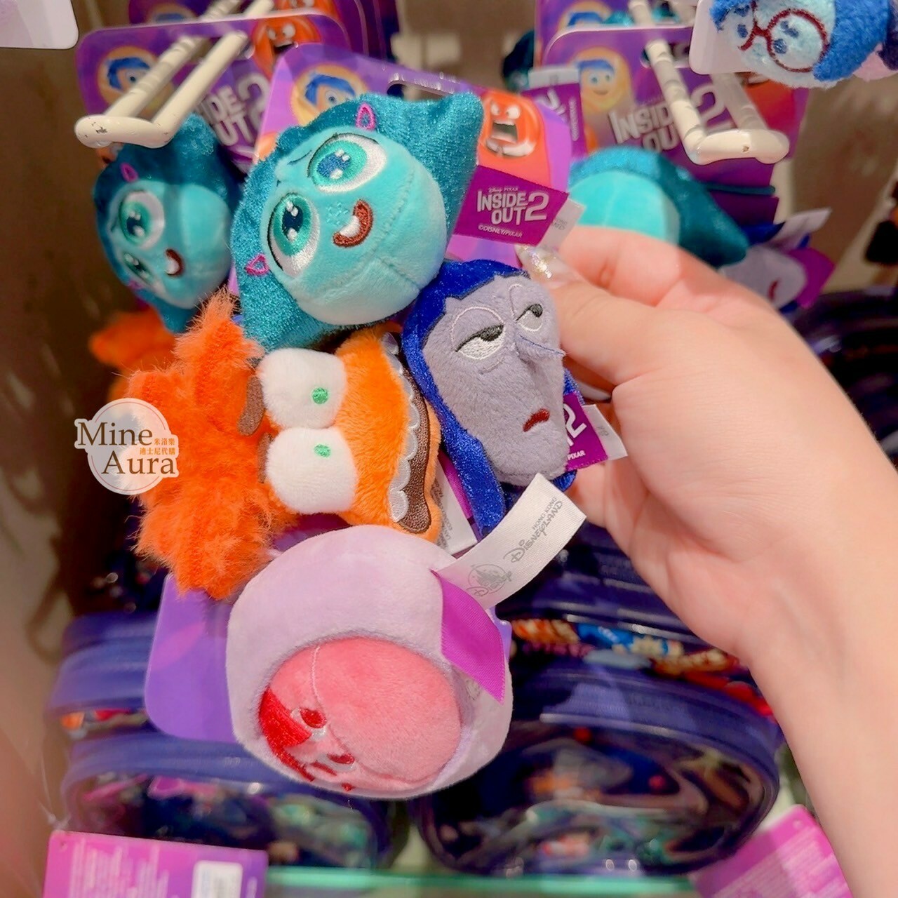 腦筋急轉彎 Inside Out 角色 大頭絨毛 髮束 4入組 髮飾 -香港迪士尼樂園
