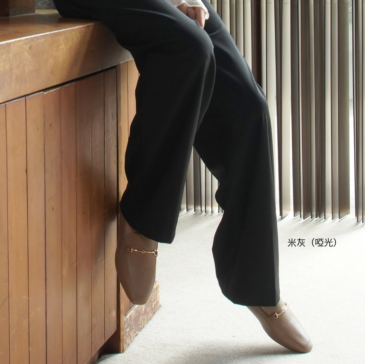 方頭金屬環樂福鞋 超好走女鞋