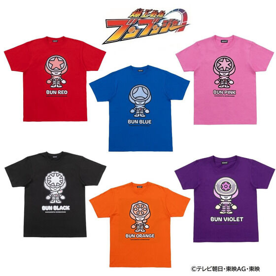 215273 Pbandai 預訂2024/9月 爆上戦隊ブンブンジャー　ミニキャラTシャツ（全6種）大人用