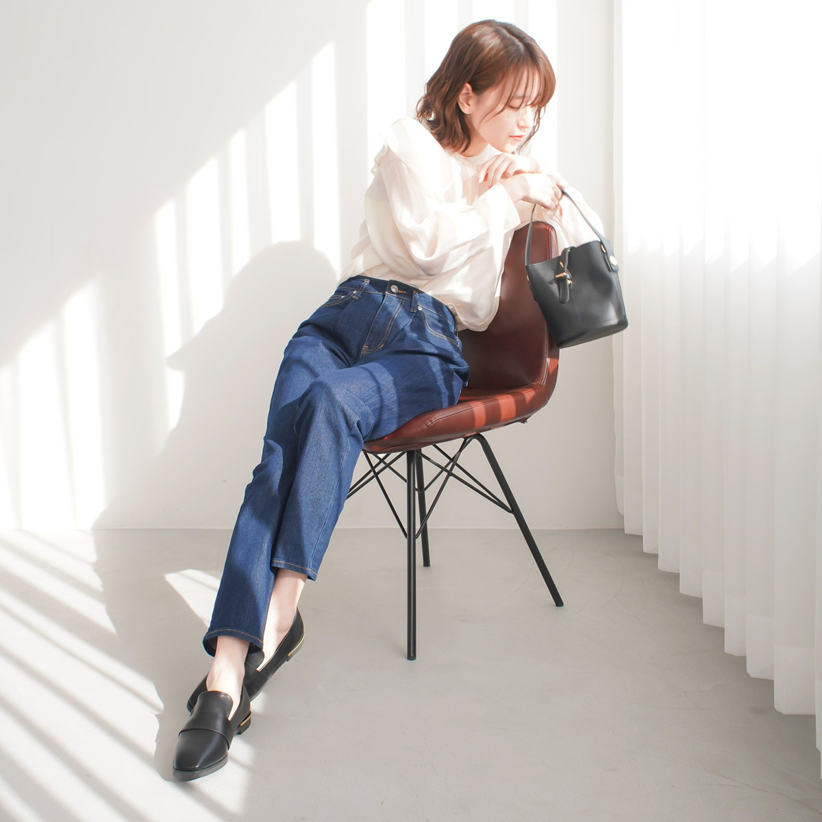 方頭金屬飾邊樂福鞋 超好走女鞋