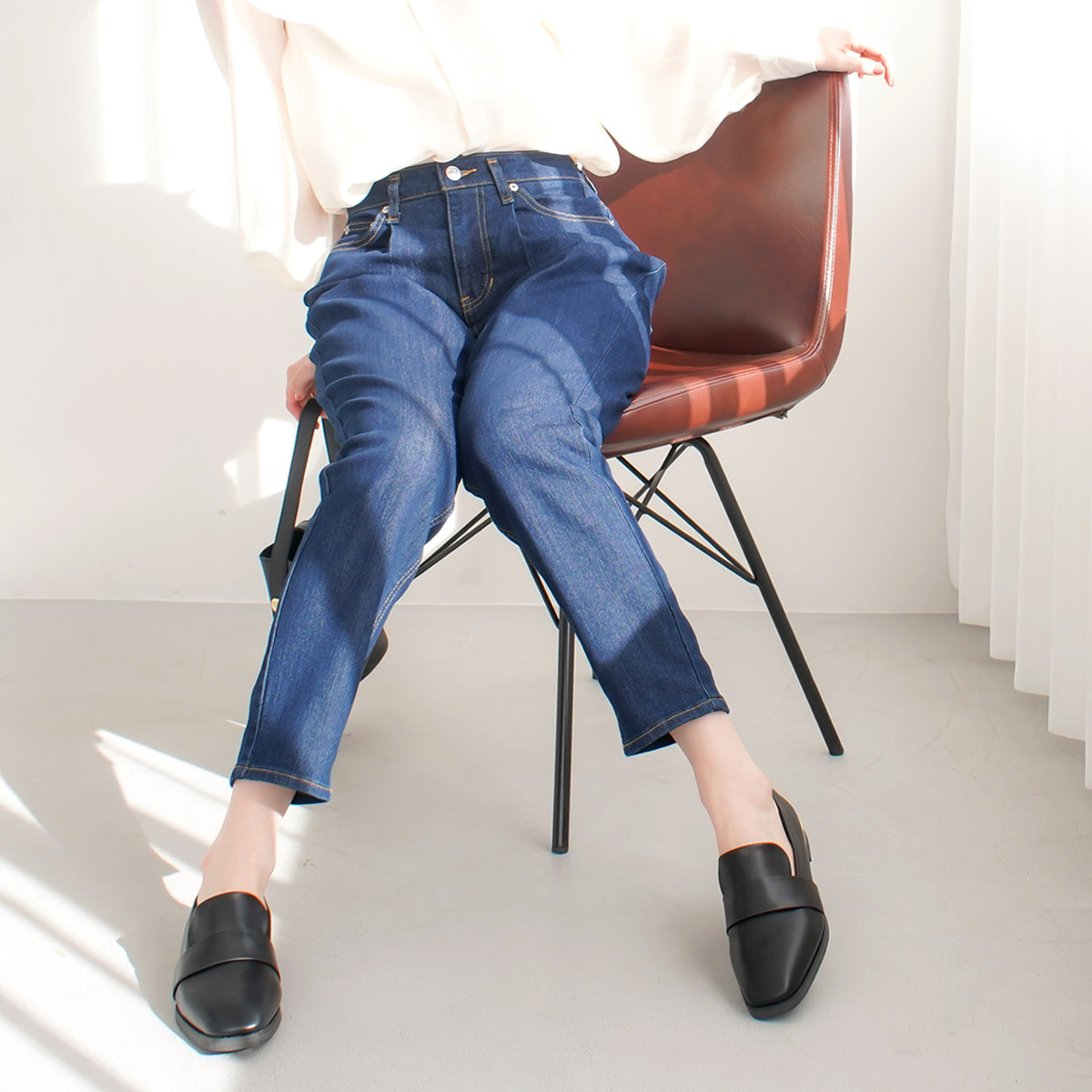 方頭金屬飾邊樂福鞋 超好走女鞋