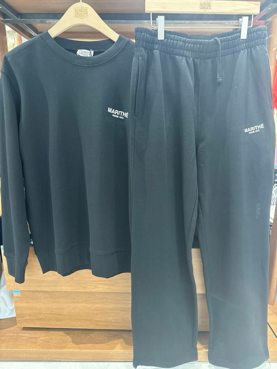 [S] MARITHE REGULAR LOGO SWEAT SET-UP,BLACK, 1MG24SSW104-BLK (SMR93)