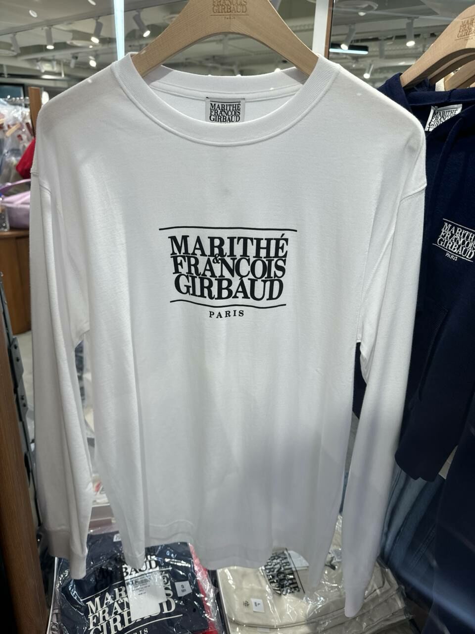 [S] MARITHE CLASSIC LOGO LONG SLEEVE,WHITE, 1MG24CLS101-WHT (SMR97)