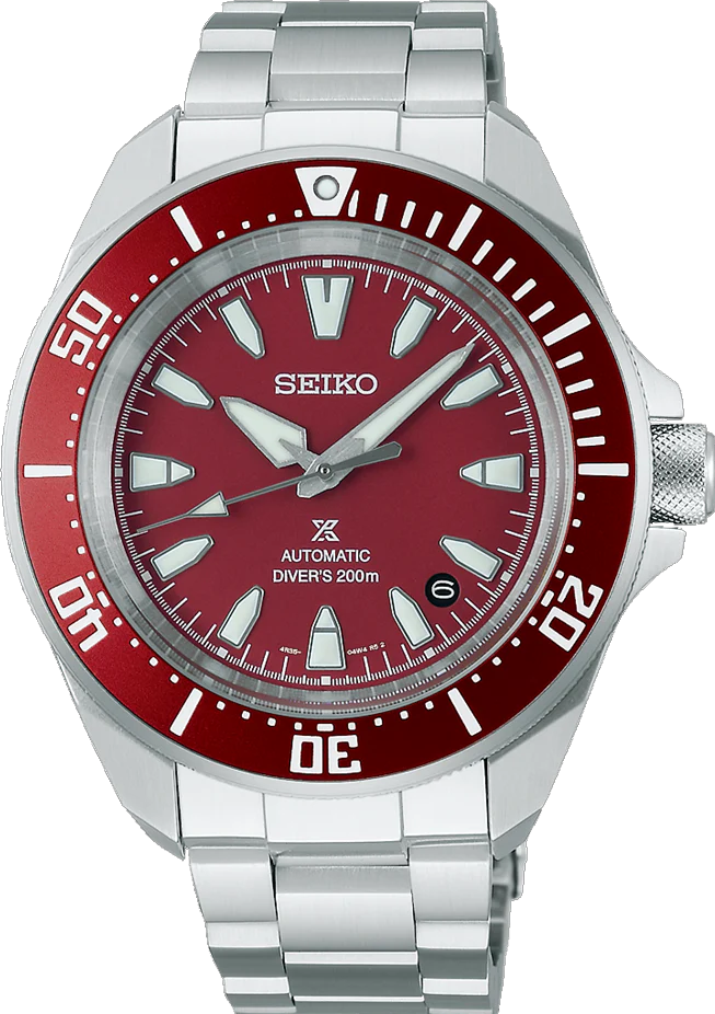萬年鐘錶 - SEIKO PROSPEX  武士系列200米紅色面盤機械潛水錶 SRPL11K1 /   4R35-06K0R   錶徑41.7MM