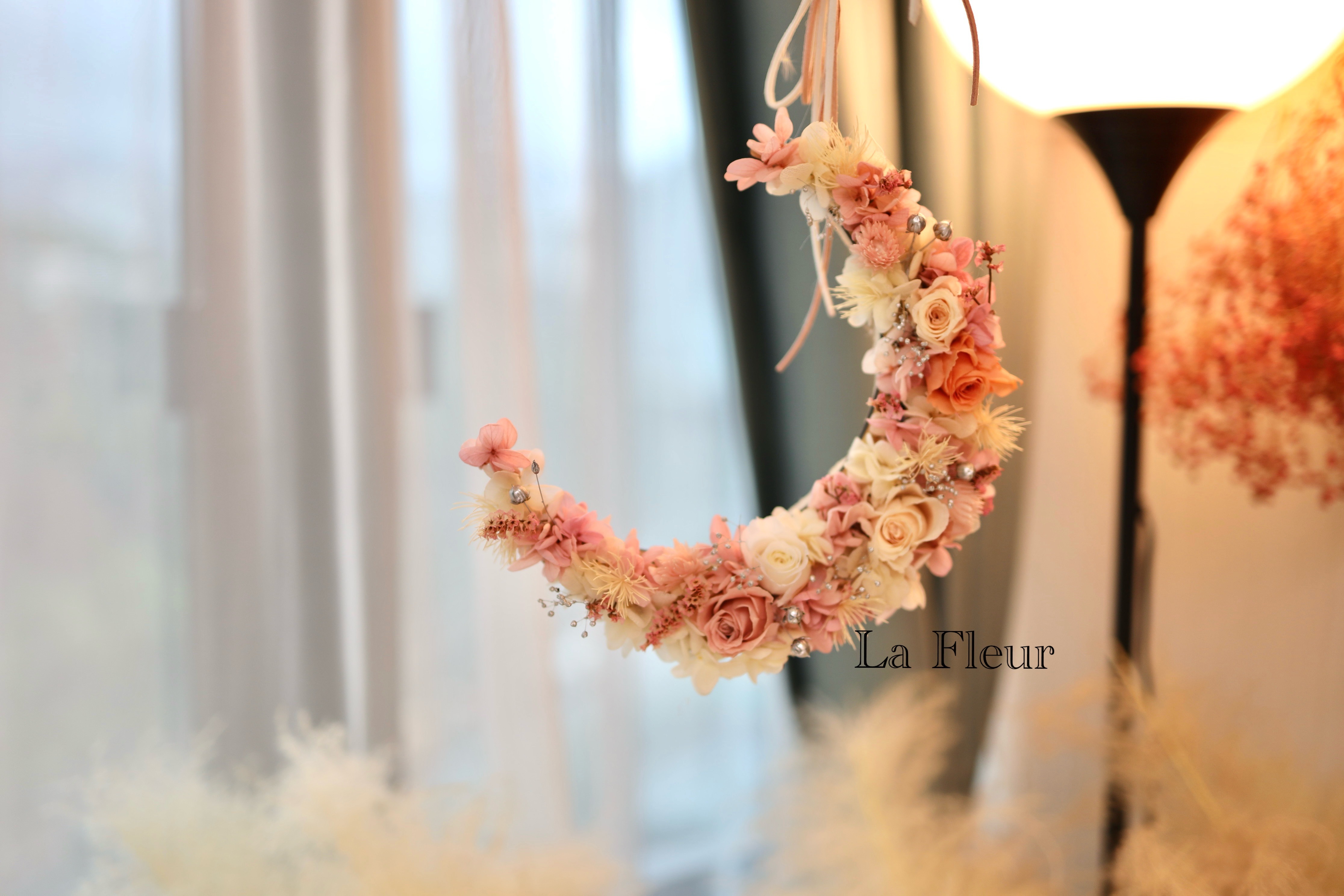 ♨️限時優惠 - 保鮮花月亮掛飾LED燈 - 體驗課程 - 可銜接證書課程