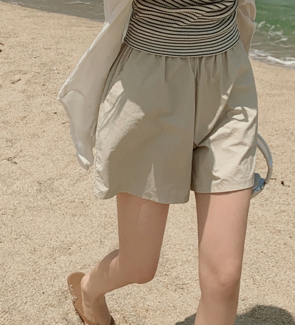 韓國grace muse授權 陽光沙灘假期休閒鬆緊短褲