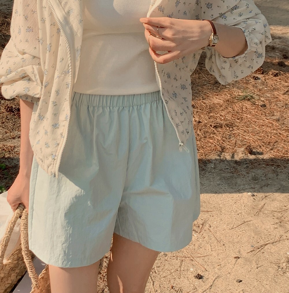 韓國grace muse授權 陽光沙灘假期休閒鬆緊短褲