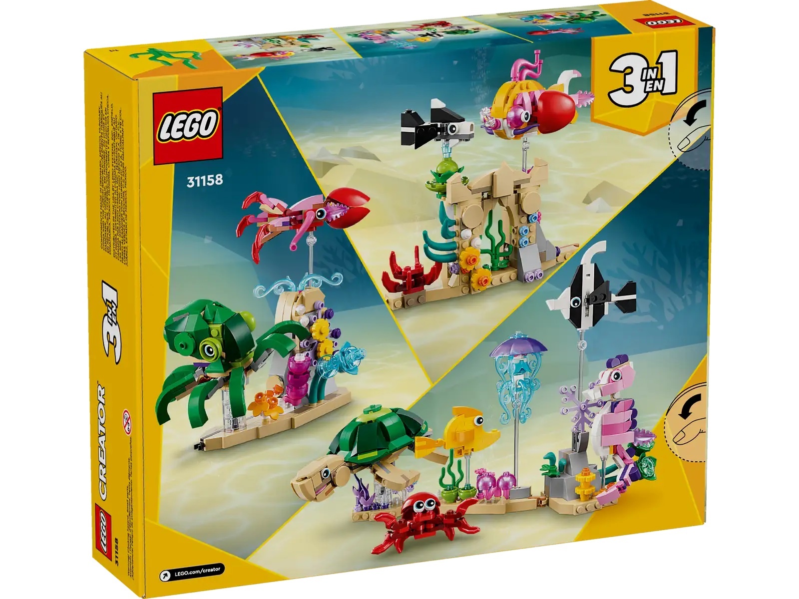 [飛米樂高積木專賣店] LEGO 31158 Creator 3in 1-海中動物