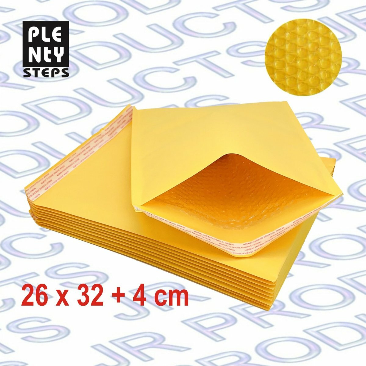 26x32 cm 防潮防震保密氣泡公文袋, 10個【實惠裝】黃色