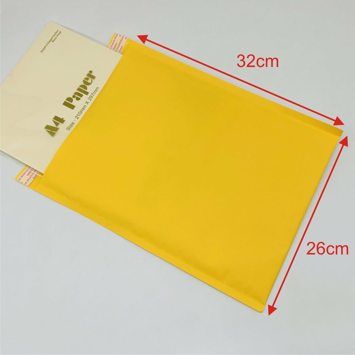 26x32 cm 防潮防震保密氣泡公文袋, 10個【實惠裝】黃色