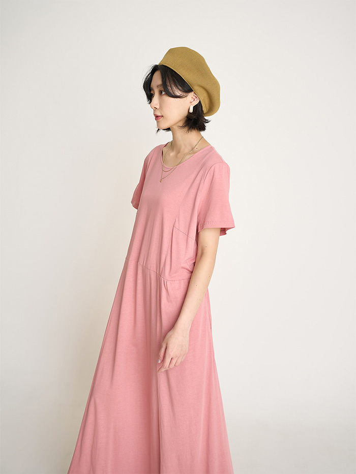 時間種子剪接長洋裝-甜莓