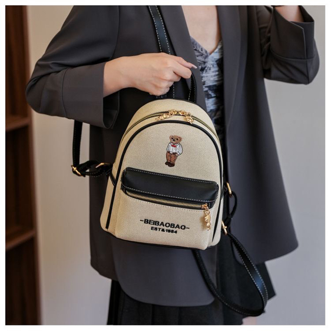 🛵機車族實用小熊後揹包-