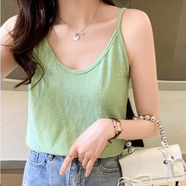 Hemp Ice Silk Camisole (light green) (one-size-fits-all, recommended weight 80-130 lbs)