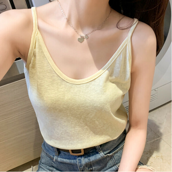 Hemp Ice Silk Camisole (Goose Yellow) (One size, recommended weight 80-130 lbs)