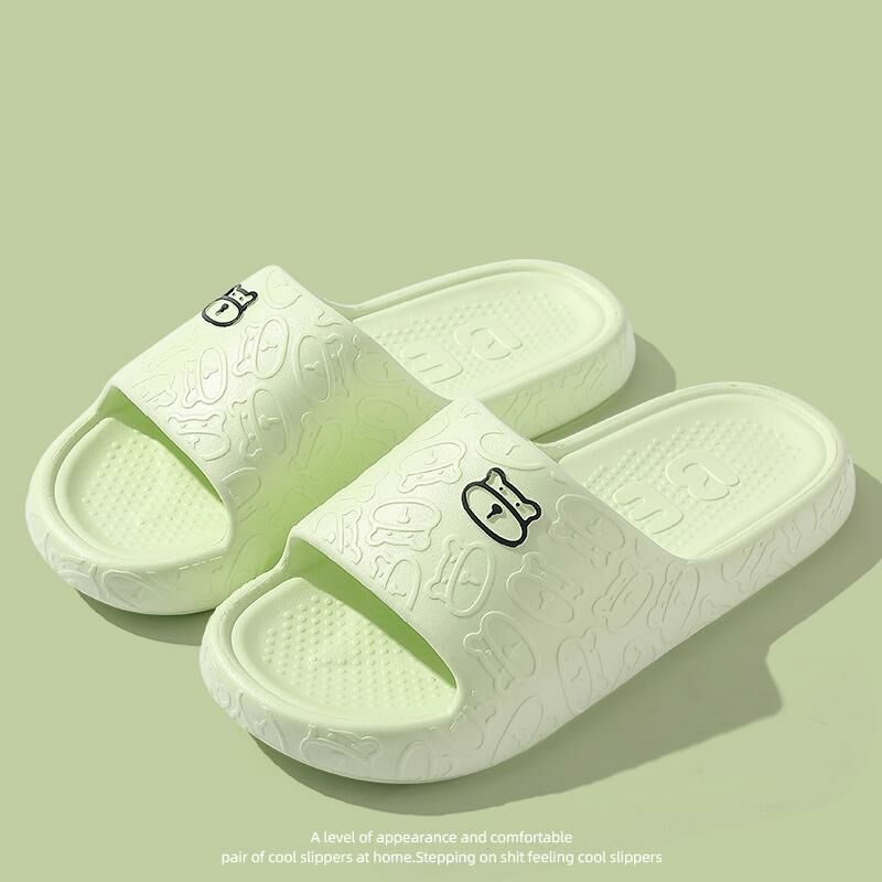 Home non-slip soft-soled slippers (size 36-41 green) [Please contact customer service to confirm the shipping size after placing an order]
