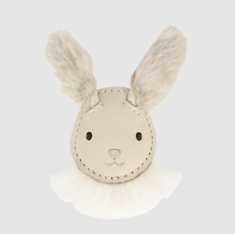 DONSJE 紗領兔皮革髮夾 Festie Clip - Festive Rabbit