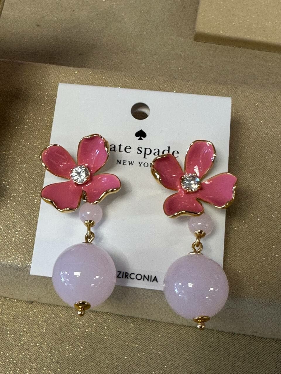 [S] KATE SPADE KH273 FRESHLY PICKED DROP EARRINGS,PINK MULTI, 196021476945 (SKS1132)