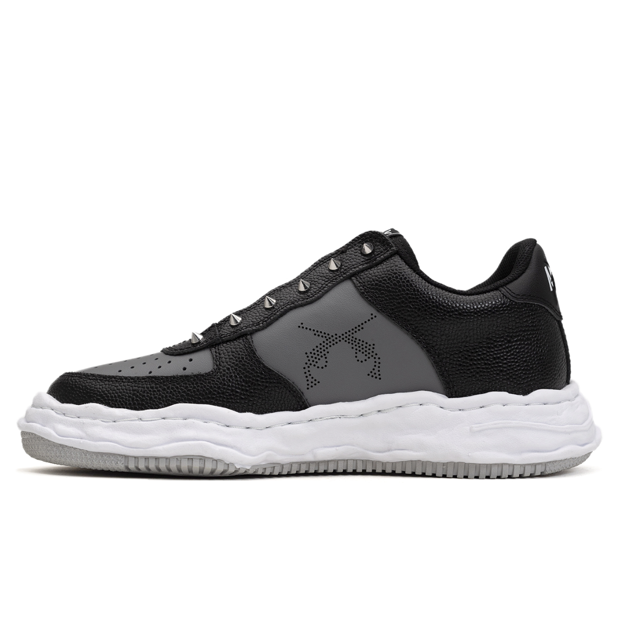 [現貨] roarguns X MIHARA WAYNE OG SOLE STUDES LEATHER SHOES "BLACK X GREY"| C11FW706