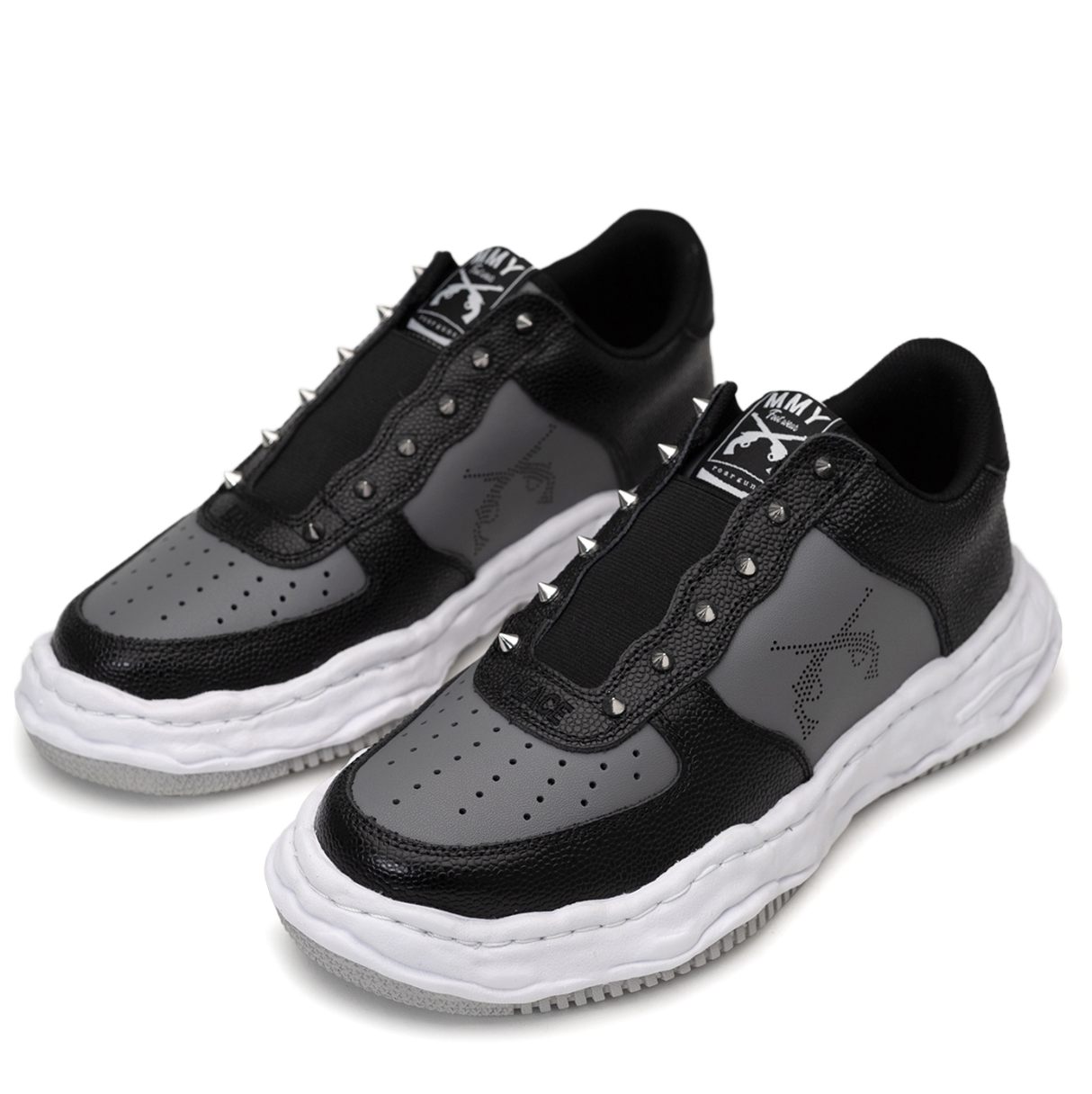 [現貨] roarguns X MIHARA WAYNE OG SOLE STUDES LEATHER SHOES "BLACK X GREY"| C11FW706