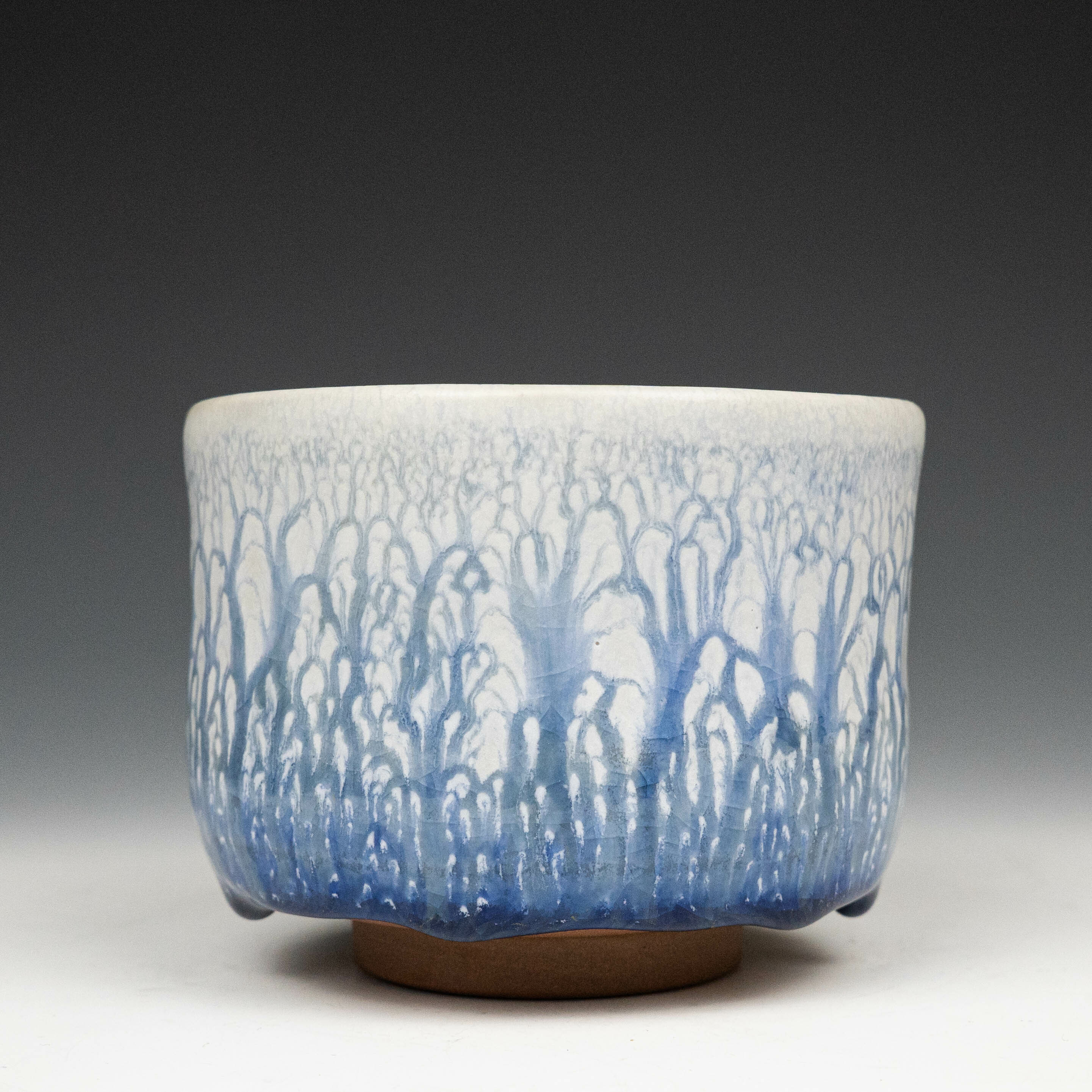 清水正(造) 抹茶碗 結昌釉 結晶釉 茶道具 □44 工芸品