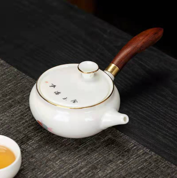 Hot push teapot (Jinyumantang side-handled teapot [length 19.5cm*height 7cm, capacity 180ml])