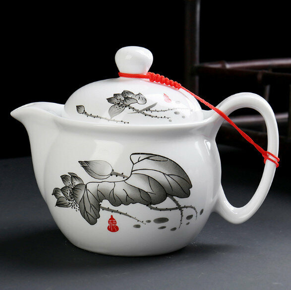 Hotly recommended household ceramic teapots with filters (10 flat-mouth Qingyun single teapots)