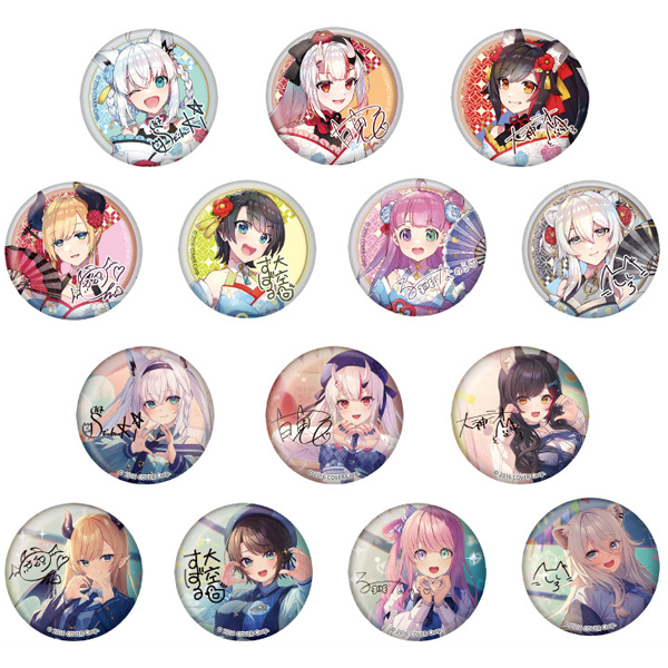 「官方代購」 Hololive x lawson 第6彈 周邊 #12 襟章SET 白上/百鬼/大神/巧可/大空昴/Luna/獅白