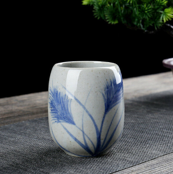 Popular Chinese household ceramic 200ml oval master cup (reed)