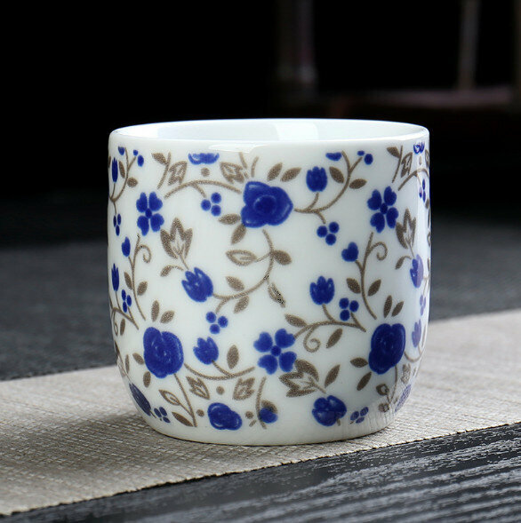 Popular household 100ml ceramic tea cup (Four Seasons Flower)