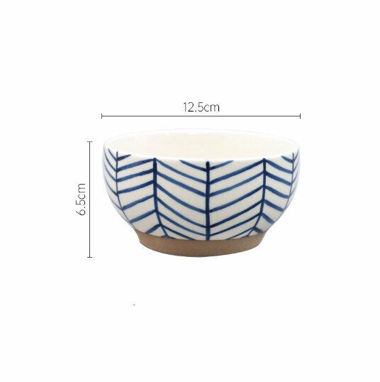 New stoneware rice bowl and large soup bowl [Twig (4.7 inches)]