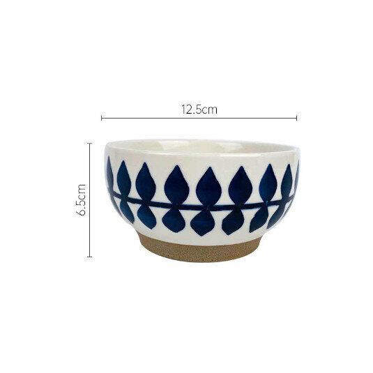 New stoneware rice bowl and large soup bowl [Peanut (4.7 inches)]