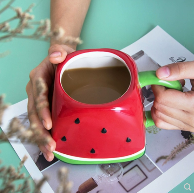 New creative coffee cup watermelon cup