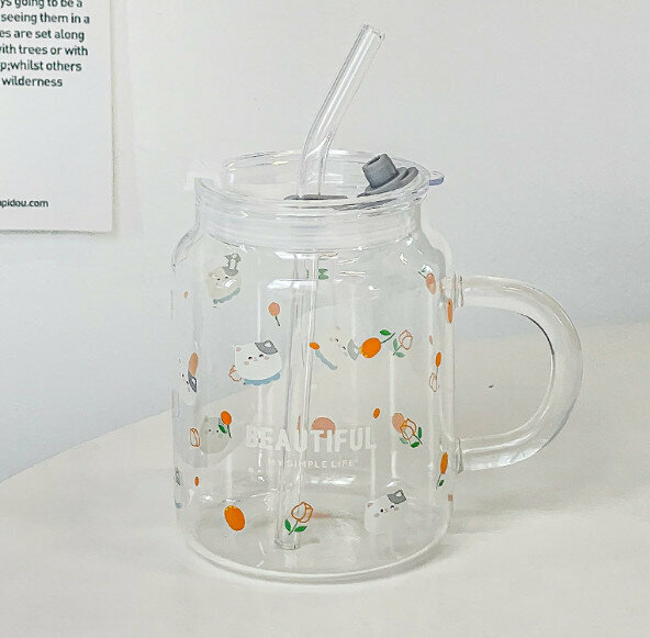 New glass cup [401-500ml] [Type C (ordinary lid)]