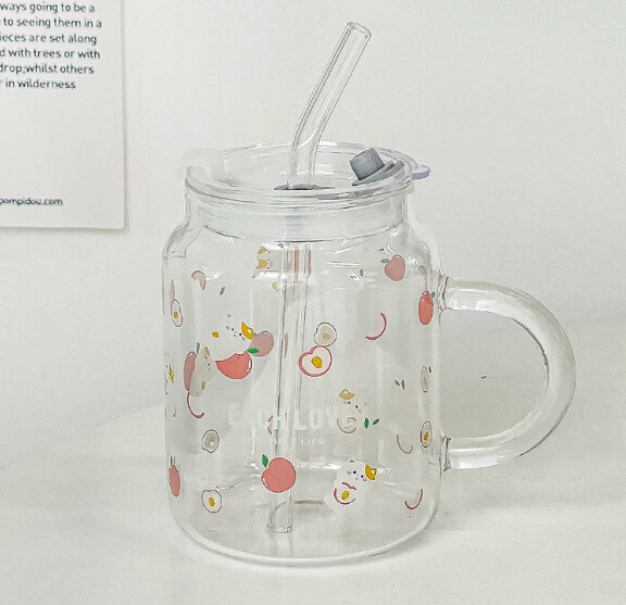 New glass cup [401-500ml] [Type B (ordinary lid)]