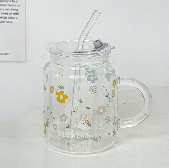 New glass cup [401-500ml] [Type A (ordinary lid)]