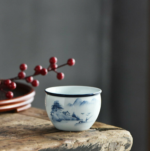 熱賣手繪青花瓷茶杯（款式四）
