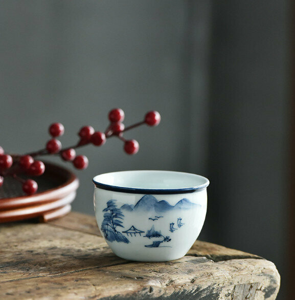熱賣手繪青花瓷茶杯（款式一）