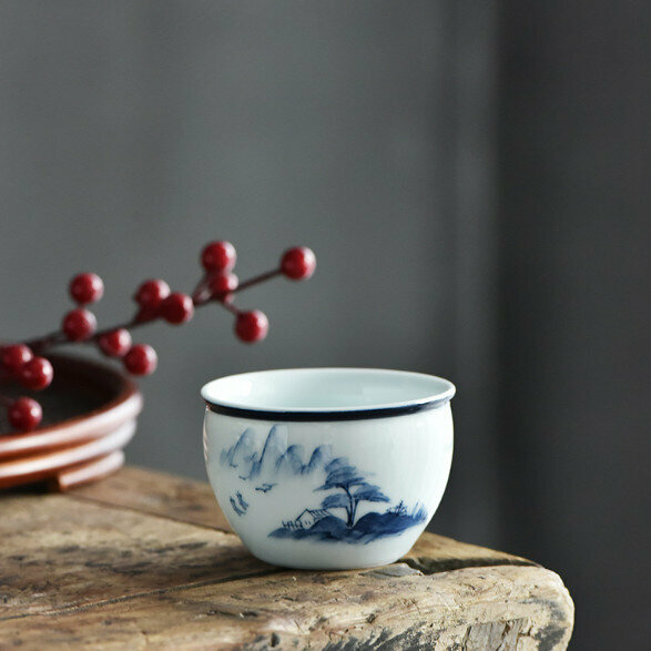 熱賣手繪青花瓷茶杯（款式五）