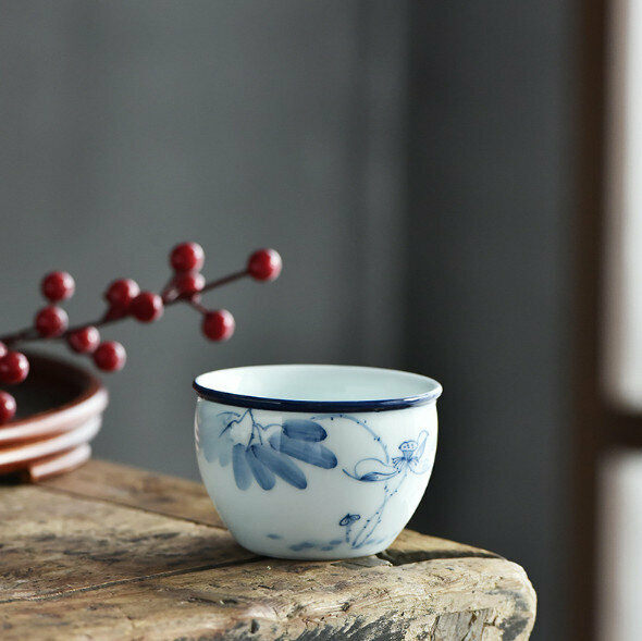 熱賣手繪青花瓷茶杯（款式六）
