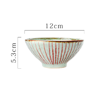 Hot selling rice bowl small bowl (red string 4.5 inch trumpet bowl 059)