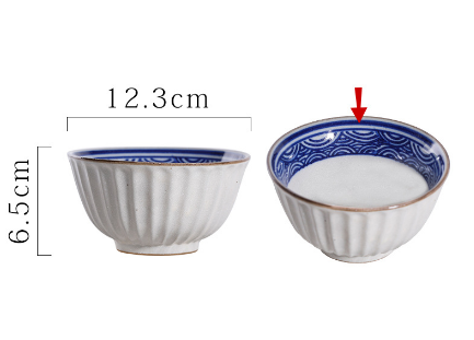 Hot selling rice bowl small bowl (Xiangyun blue 4.75*2.35 inch bowl 1041)