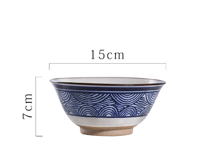 Hot selling rice bowl small bowl (Xiangyun blue 6-inch soup bowl 1127)