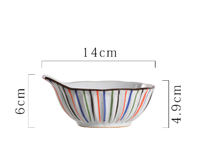Hot selling rice bowl small bowl (four color thread 5.2*4.5 inch single ear bowl 3016)
