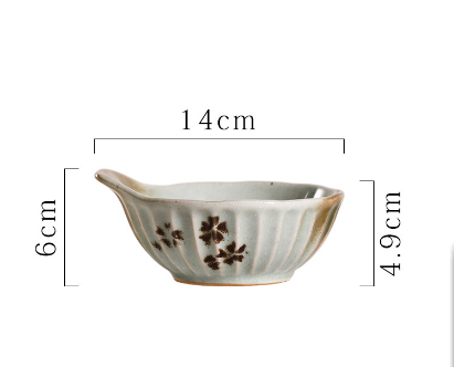 Hot selling rice bowl small bowl (sakura green 5.2*4.5 inch single ear bowl 2016)